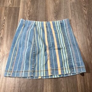 Women’s Wild Fable Denim Striped Mini Skirt Sz 6
